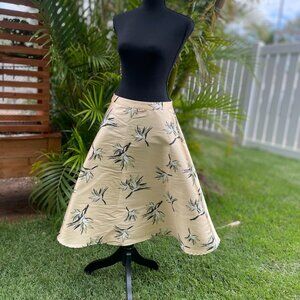 Forever21 Butter Yellow Leaf Skirt